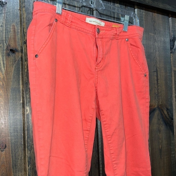 Anthropologie Pilcro and the Letterpress Pants Coral Straight Leg Jeans Mid Rise - Picture 2 of 7